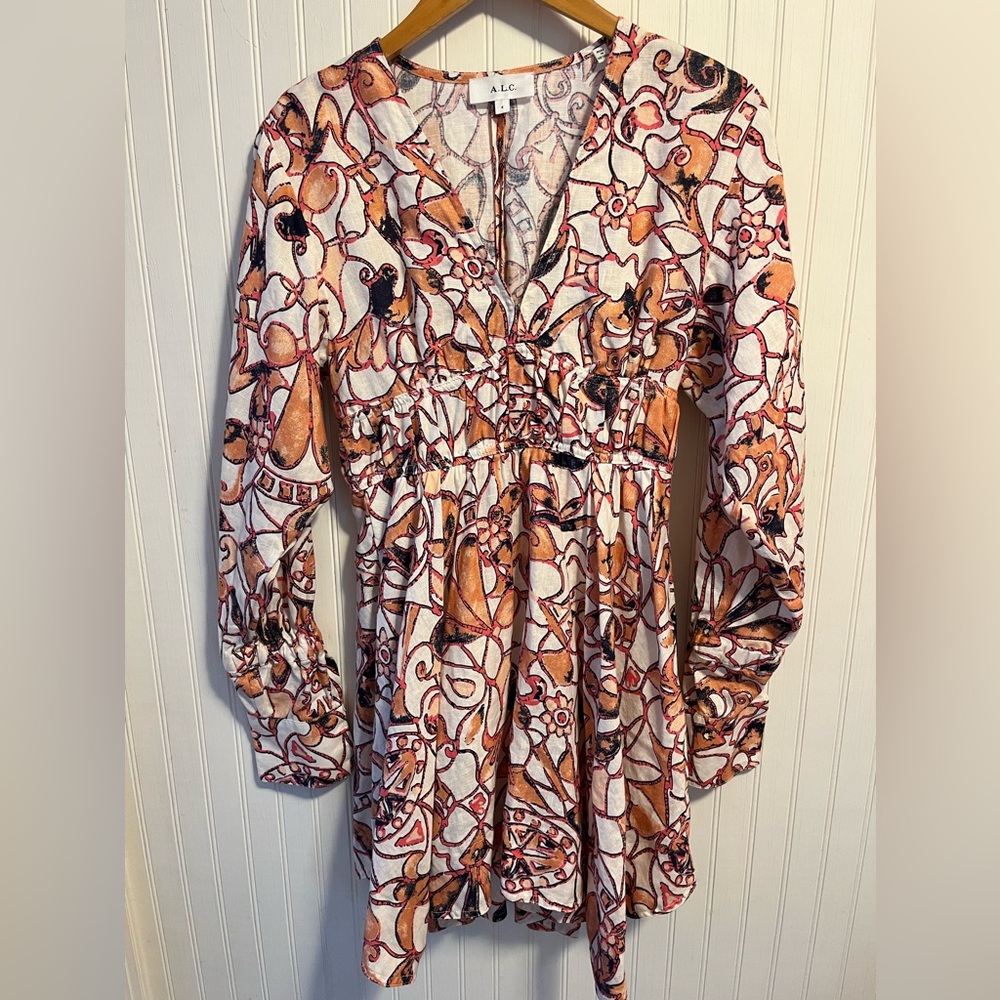 ALC Salina Mini Linen dress